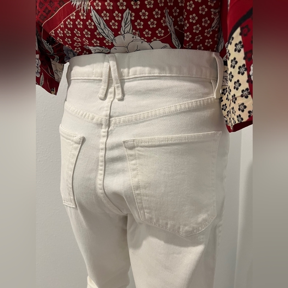 Slvrlake Beatnik Slim Straight High Rise White 5 Pocket Jeans Size 27 NWT - Picture 9 of 14